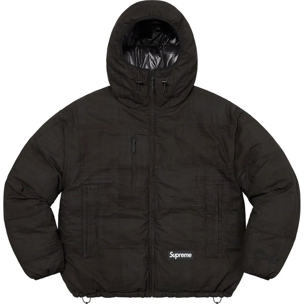 Supreme Madras Reversible WINDSTOPPER Puffer Jacket - Black (front)