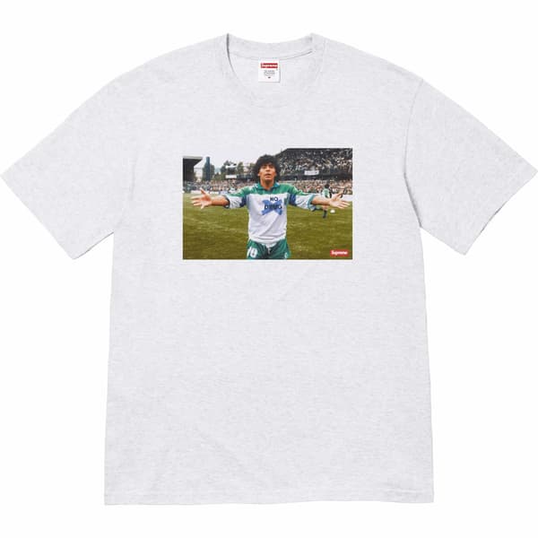 Supreme Maradona Tee - Ash Grey (front)