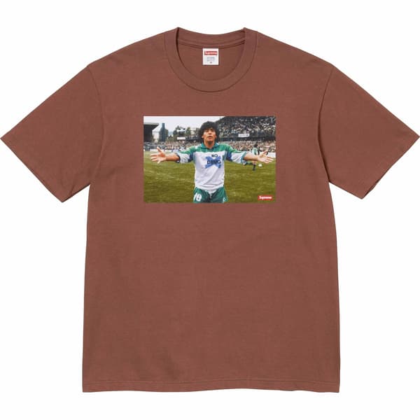 Supreme Maradona Tee - Brown (front)