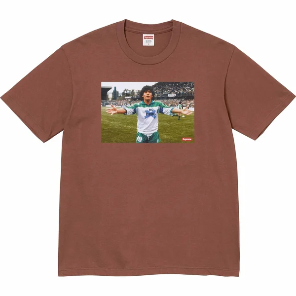 Supreme Maradona Tee - Brown (front)