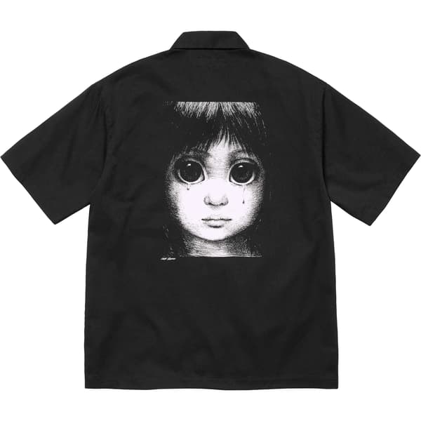 Supreme Margaret Keane Teardrop S/S Work Shirt - Black (front)