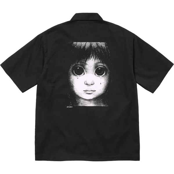 Supreme Margaret Keane Teardrop S/S Work Shirt - Black (front)