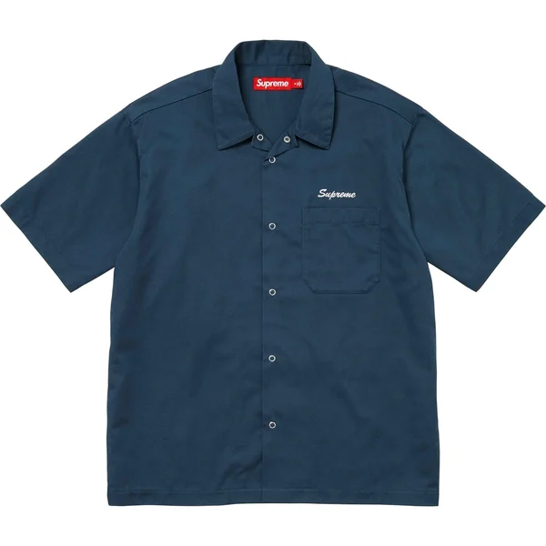 Supreme Margaret Keane Teardrop S/S Work Shirt - Light Navy (front)
