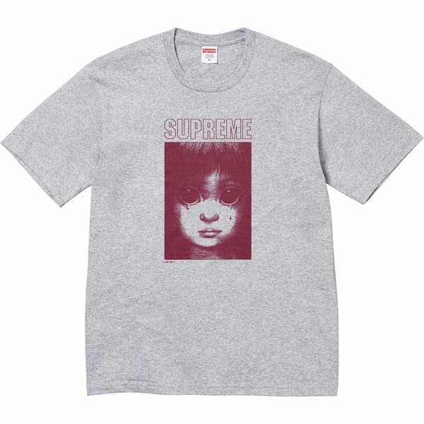 Supreme Margaret Keane Teardrop Tee - Heather Grey (front)