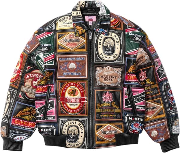 Supreme®/Martine Rose Patchwork Labels Leather Jacket - Product Image