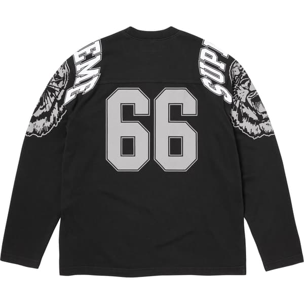 Supreme Mascot L/S Football Top - Black (front)