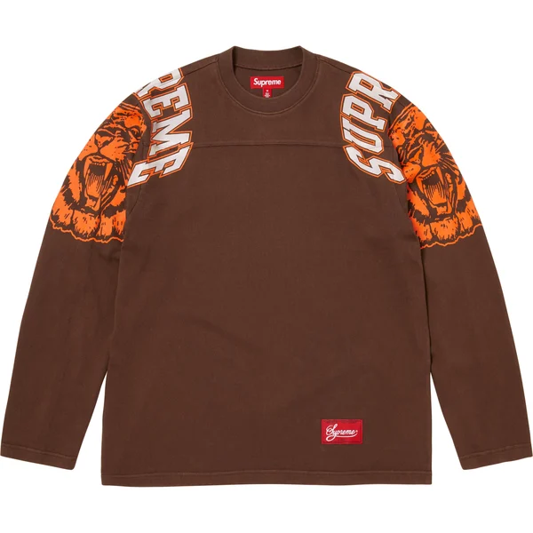 Supreme Mascot L/S Football Top - Brown (front)