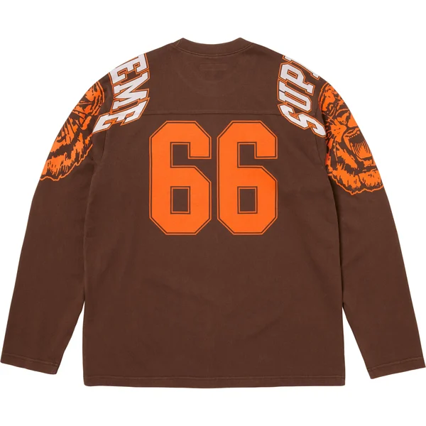 Supreme Mascot L/S Football Top - Brown (front)