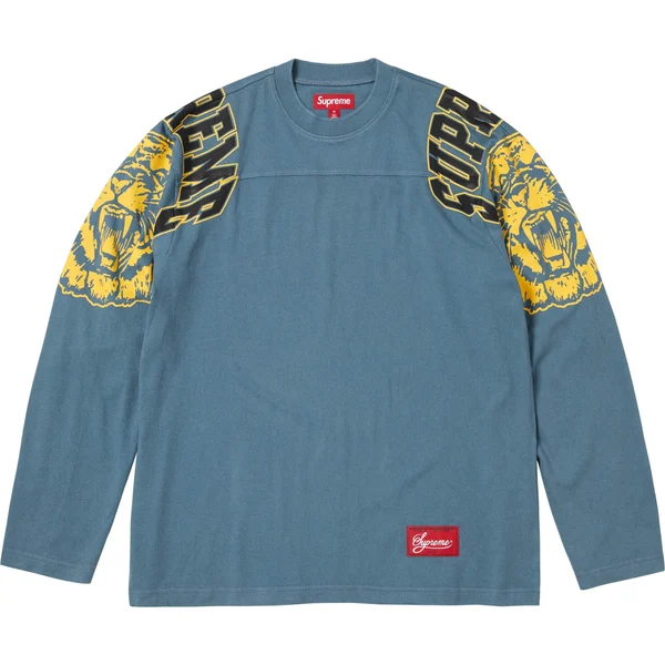 Supreme Mascot L/S Football Top - Slate (front)