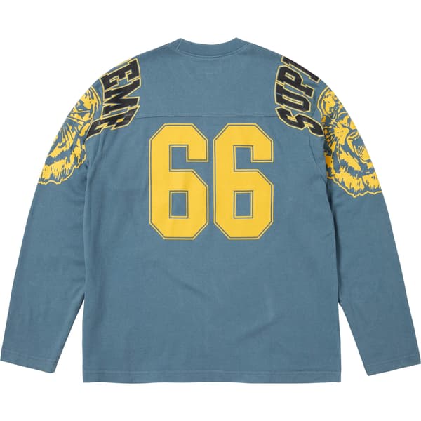 Supreme Mascot L/S Football Top - Slate (front)