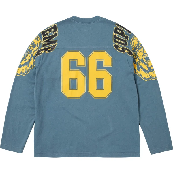 Supreme Mascot L/S Football Top - Slate (front)