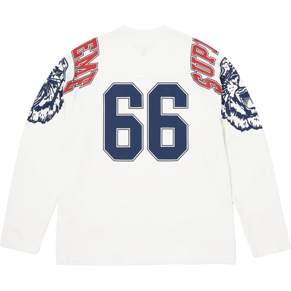 Supreme Mascot L/S Football Top - White (front)