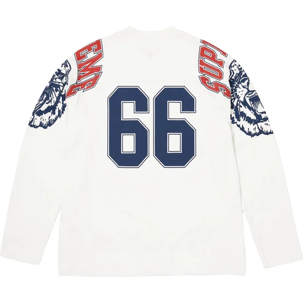 Supreme Mascot L/S Football Top - White (front)