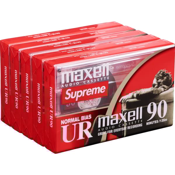 Supreme Maxell Cassette Tapes (5 Pack) - Clear (front)