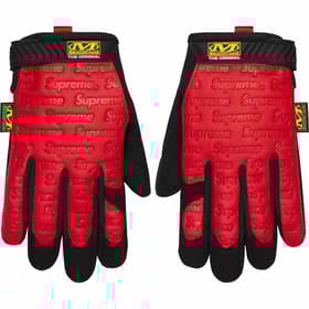 Supreme Mechanix Leather Work Gloves Red