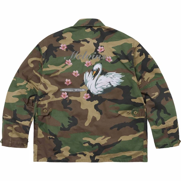 Supreme Melvins BDU Jacket - Woodland Camo (front)