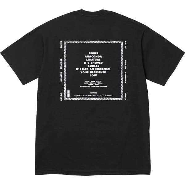 Supreme Melvins Bullhead Tee - Black (front)