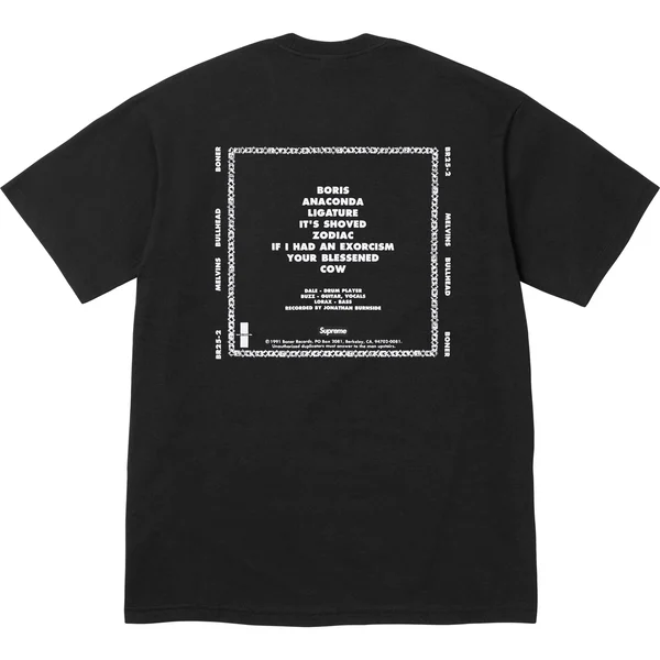 Supreme Melvins Bullhead Tee - Black (front)