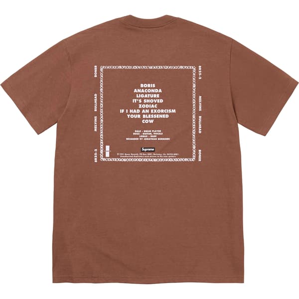 Supreme Melvins Bullhead Tee - Brown (front)