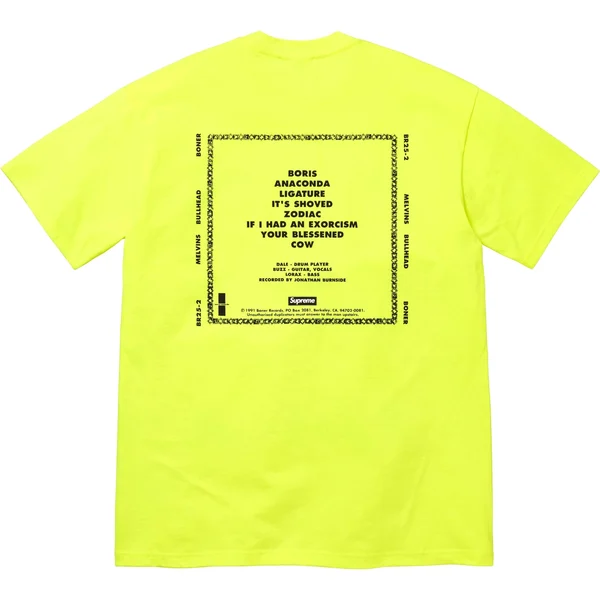 Supreme Melvins Bullhead Tee - Fluorescent Yellow (front)