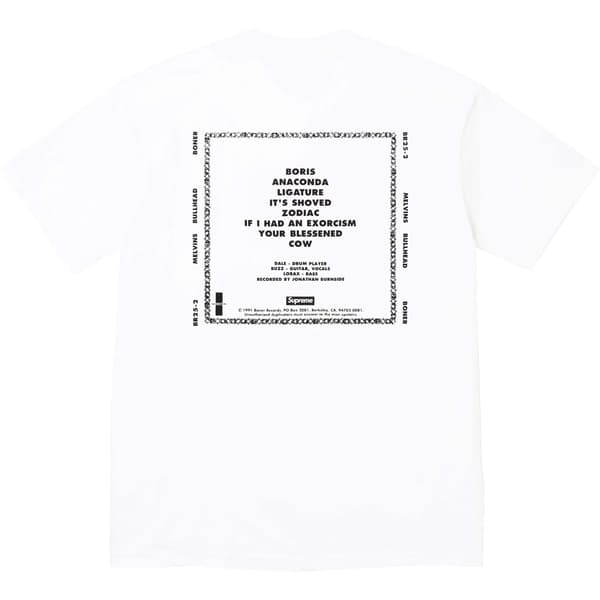 Supreme Melvins Bullhead Tee - White (front)