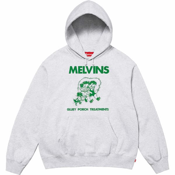 Supreme Melvins Hooded Sweatshirt - Ash Grey (front)