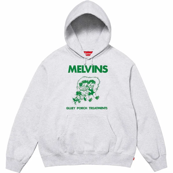 Supreme Melvins Hooded Sweatshirt - Ash Grey (front)