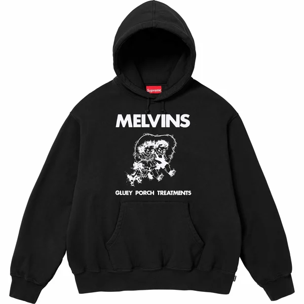 Supreme Melvins Hooded Sweatshirt - Black (front)