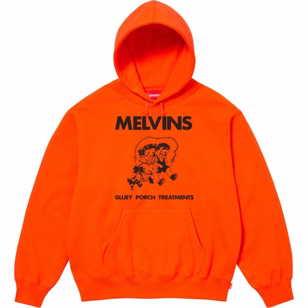 Supreme Melvins Hooded Sweatshirt - Bright Orange (front)