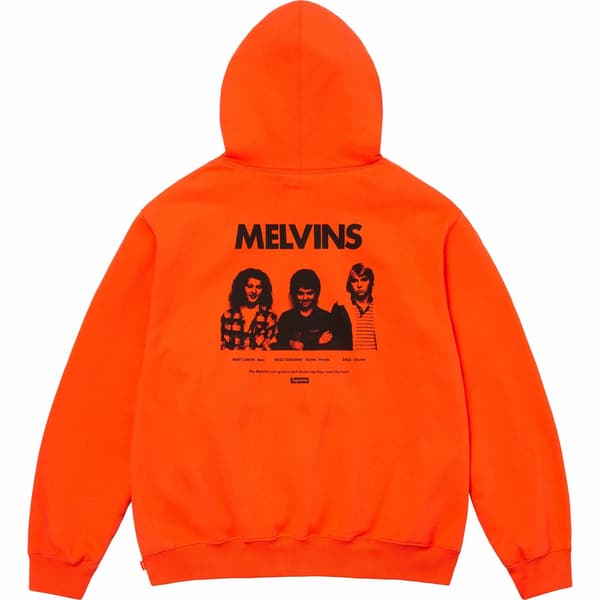 Supreme Melvins Hooded Sweatshirt - Bright Orange (front)