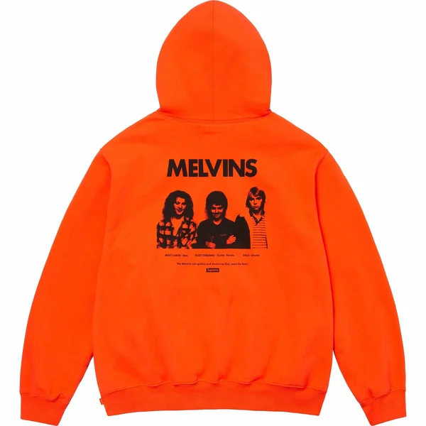 Supreme Melvins Hooded Sweatshirt - Bright Orange (front)