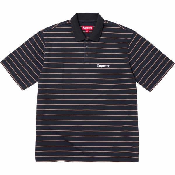 Supreme Melvins Stripe S/S Polo - Black (front)