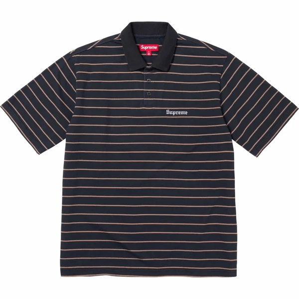 Supreme Melvins Stripe S/S Polo - Black (front)