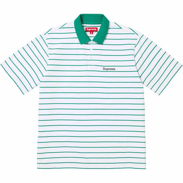 Supreme Melvins Stripe S/S Polo - White (front)