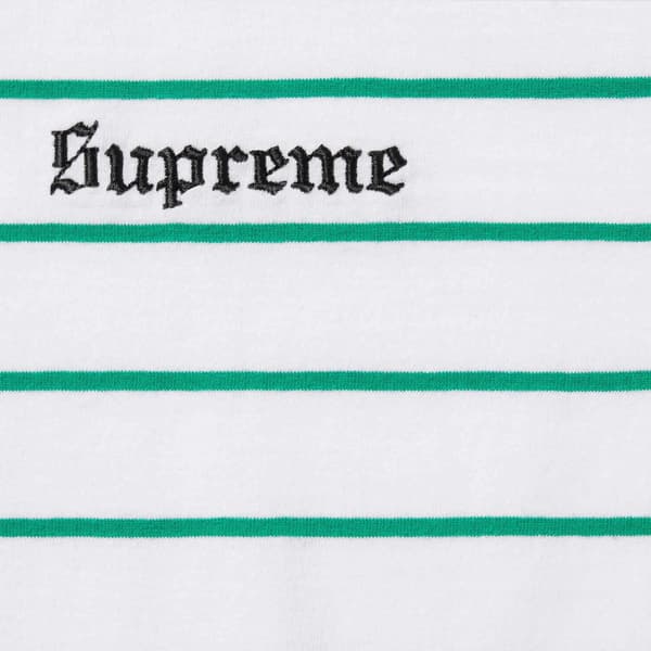 Supreme Melvins Stripe S/S Polo - White (front)