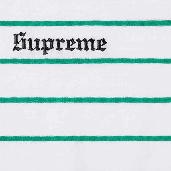 Supreme Melvins Stripe S/S Polo - White (front)