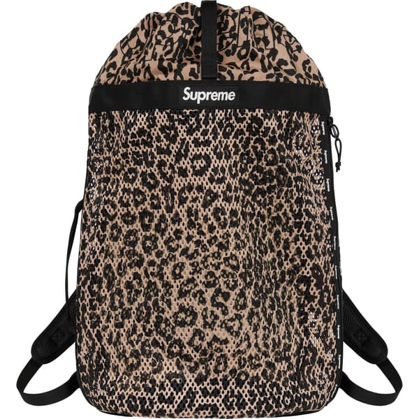 Supreme Mesh Backpack - Leopard (front)