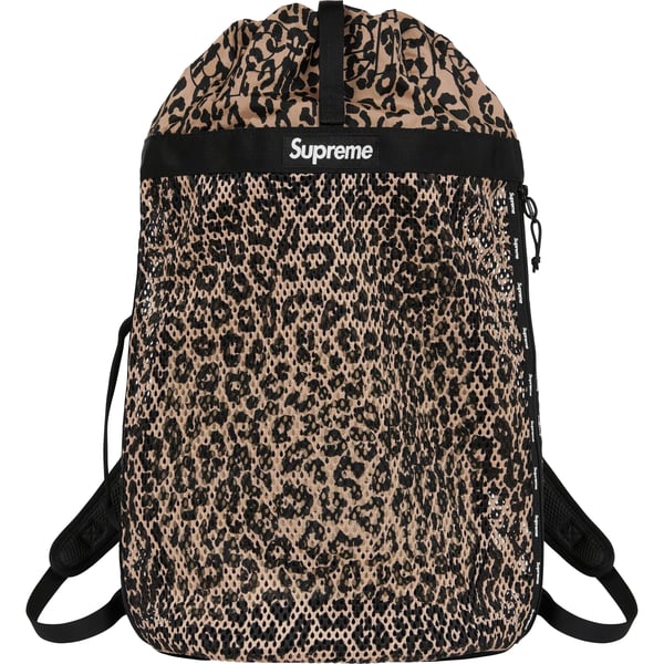 Supreme Mesh Backpack - Leopard (front)