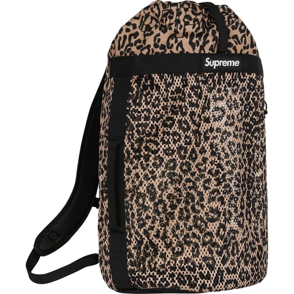 Supreme Mesh Backpack - Leopard (front)