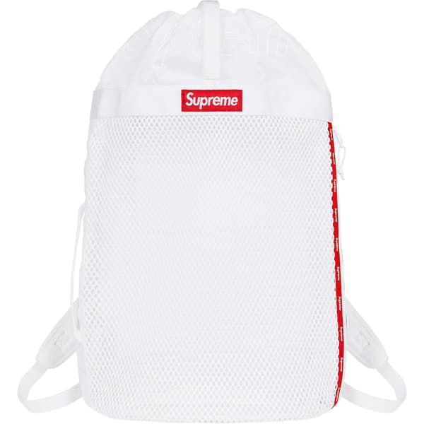 Supreme Mesh Backpack - White (front)
