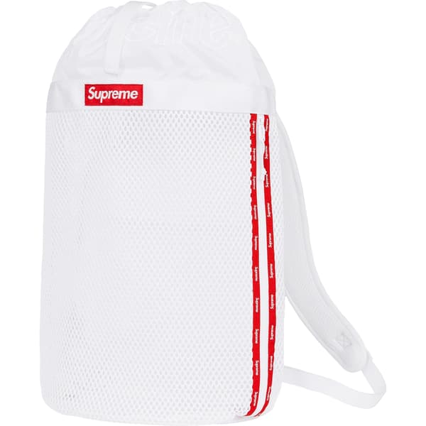 Supreme Mesh Backpack - White (front)