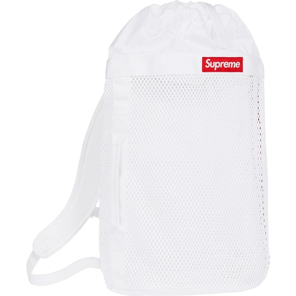 Supreme Mesh Backpack - White (front)
