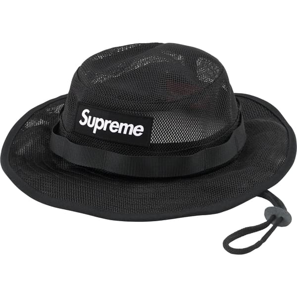Supreme Mesh Cordura Boonie - Black (front)
