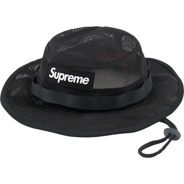 Supreme Mesh Cordura Boonie - Black (front)