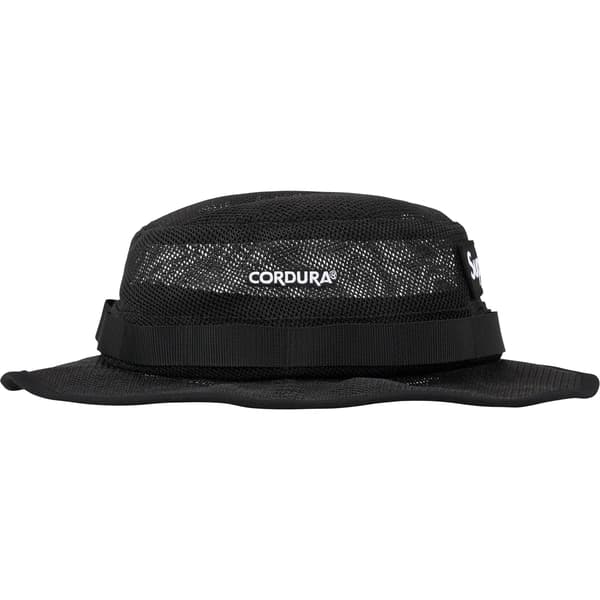Supreme Mesh Cordura Boonie - Black (front)