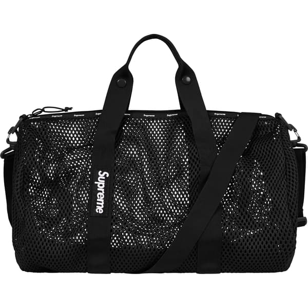 Supreme Mesh Duffle Bag - Black (front)