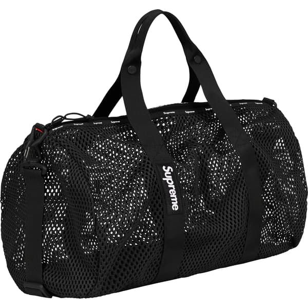 Supreme Mesh Duffle Bag - Black (front)