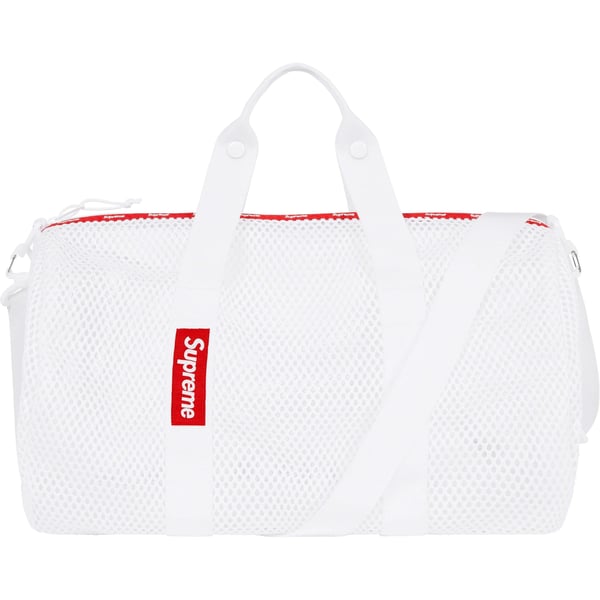 Supreme Mesh Duffle Bag - White (front)