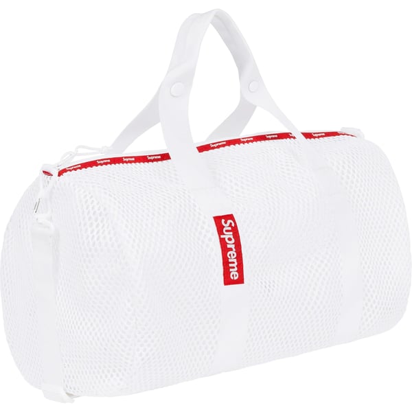 Supreme Mesh Duffle Bag - White (front)