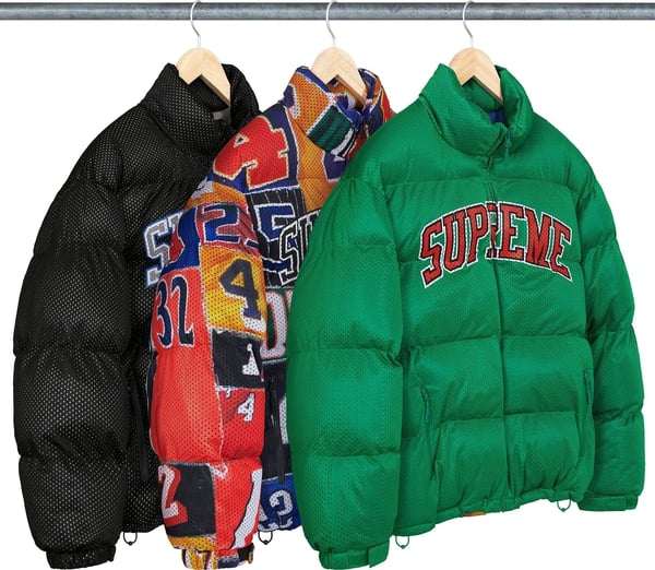 Supreme Mesh Jersey Puffer Jacket - Product Image